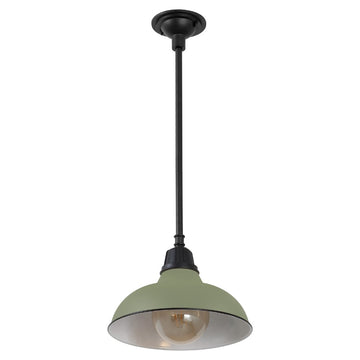 Jasper 12.25" Farmhouse Industrial Indoor/Outdoor Iron LED Pendant